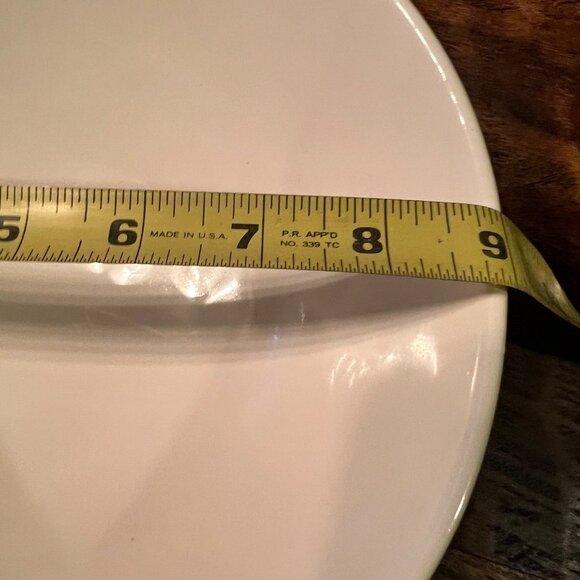 Two Soft White Footed Haeger 9" Stoneware Bowls - Picture 7 of 8